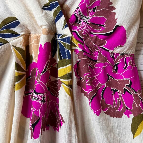 Billabong Dress Womens Size Small Divine Floral Faux Wrap Mini Colorful - Picture 6 of 16